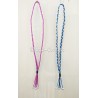 Collier d'encolure tressé plat 3 brins de 4mm