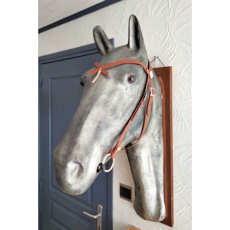 Filet marron frontal en croix