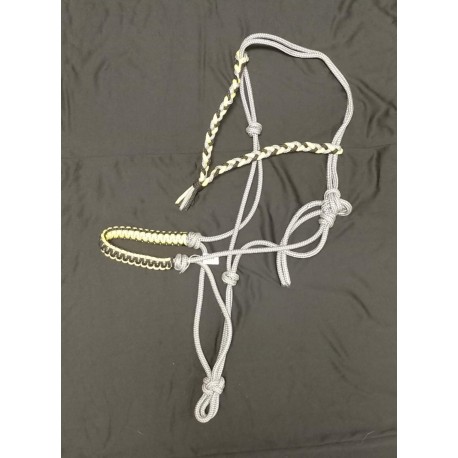 Ensemble etho licol + muserolle tressée + frontal toutes tailles